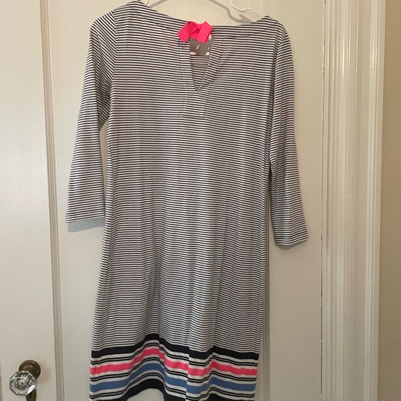 Lilly Pulitzer striped t-shirt dress with ribbon tie detail in back; size XS - Picture 2 of 3